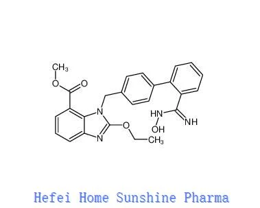 2-ethoxy-1-((2'-(hydroxyamino)iminomethyl)(1,1'-bifenil)-4-yl)metil)-1h-benzimidazole-7-carboxílic Àcid Metil Ester CAS 147403-65-4
