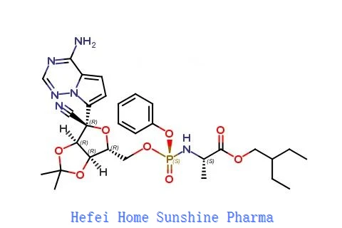 2-ethylbutyl ((S)-(((3aR, 4R, 6R, 6aR)-6-(4-aminopyrrolo [2, 1-f] [1, 2, 4] triazin-7-yl) -6-Cyano-2, 2-dimetiltetrahydrofuro [3, 4-d] [1, 3] dioxol-4-yl) methoxy) (fenoxy) phosphoryl)-L-alaninada CAS 1884576-18-4