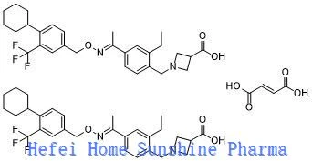 Hemifumarat d'àcid (E) -1- (4- (1 - (((4-ciclohexil-3- (trifluorometil) benzil) oxi) imino) etil) -2-etilbenzil) -azetidina-3-carboxílic CAS 1234627-85- 0